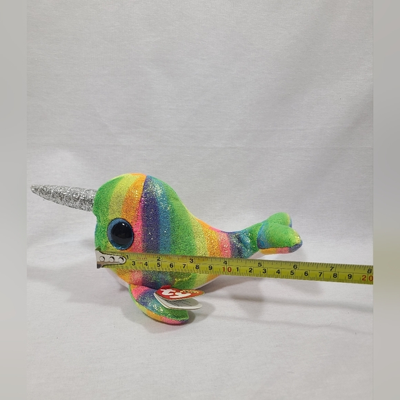 TY beanie boos Nori the rainbow glitter narwhal- New with tags - Picture 5 of 5